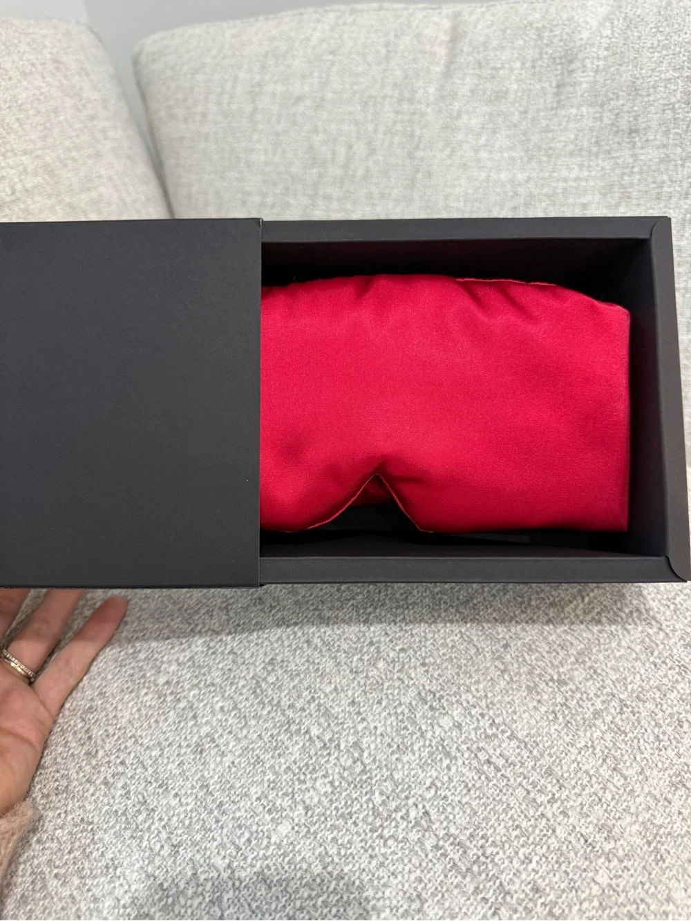 Red Satin Sleep Mask for Travel and Rest